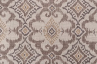 Covington Kantha Printed Cotton Blend Drapery Fabric in Raffia 