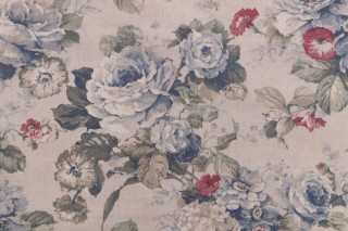 Robert Allen Westerfield Printed Cotton Drapery Fabric in Sailor