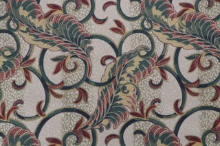 Robert Allen Mayrose Printed Polyester Drapery Fabric in 492-Jewel