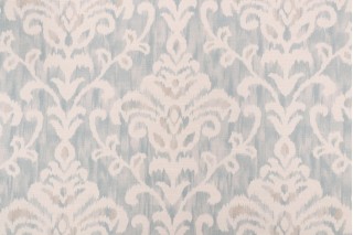 PK Lifestyles Brigitte Printed Polyester Drapery Fabric in Mist