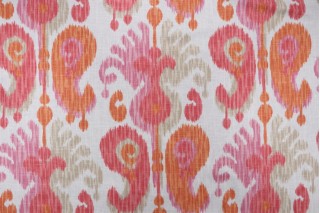 Kaufmann Salma Printed Linen Blend Drapery Fabric in Sunshine