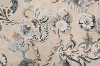 Kaufmann Gossamer Trail Printed Cotton Drapery Fabric in Mushroom