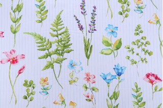 Covington Giardini Printed Cotton Twill Drapery Fabric in Spring