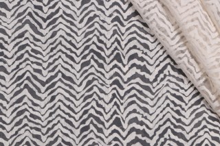1 Yard Aldeco Pim Sheer Drapery Fabric in White Oat for Scalamandre