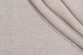 Aldeco Tiny Woven Drapery Fabric in White Linen for Scalamandre
