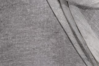 Aldeco Dust Sheer Woven Drapery Fabric in Smoked Gray for Scalamandre