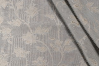 Scalamandre Serene Silk Semi-Sheer Silk Drapery Fabric in Pale Sky