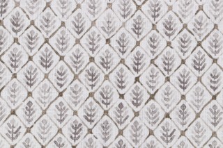 Fabricut Kendall Wilkinson Saranac Printed Cotton Drapery Fabric in Pewter 