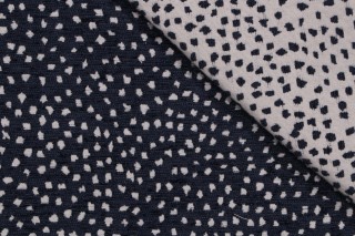 Tempo Galaxy-Reversible Woven Chenille Upholstery Fabric in Navy 