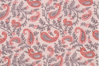 Waverly Token Printed Cotton Drapery Fabric in Reef