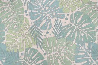 SunReal Palm Leaf Printed Outdoor Fabric in Green