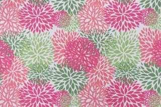 Premier Prints Blooms Printed Polyester Outdoor Fabric in Jazz Pink 
