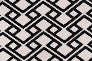 P Kaufmann Accolade Embroidered Decorator Fabric in Onyx