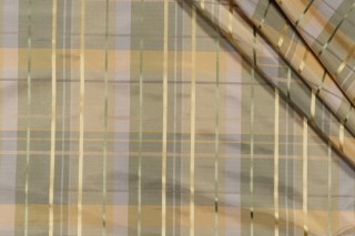 Scalamandre Gustave Plaid Silk Decorator Fabric in Green