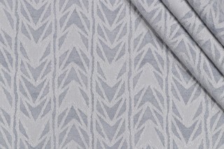 Novogratz Arrowhead Chenille Damask Upholstery Fabric in Glacier