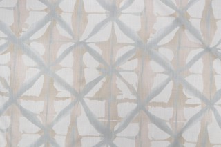 P Kaufmann Kanoko Printed Cotton Blend Drapery Fabric in Natural 