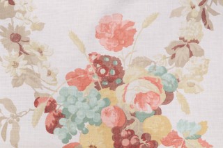 P Kaufmann Bloomsberry Printed Cotton Drapery Fabric in Soft Multi 