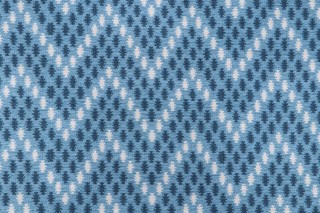 P Kaufmann Canyon Chevron Printed Cotton Drapery Fabric in Lapis 