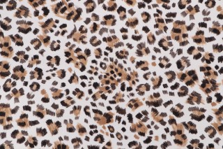 P Kaufmann Feline Printed Cotton Drapery Fabric in Leopard 