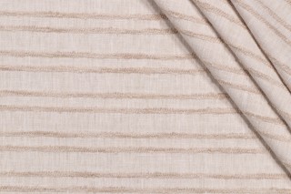 PK Lifestyles Stanton Stripe Woven Upholstery Fabric in Linen 