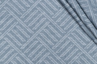 PK Lifestyles Grecco Key Woven Decorator Fabric in Chambray 
