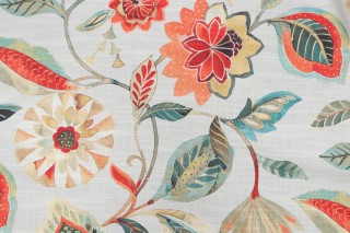 PK Lifestyles Light Of Day Printed Cotton Blend Drapery Fabric in Melba 
