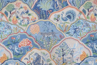 PK Lifestyles Zoologic Printed Cotton Drapery Fabric in Luna 