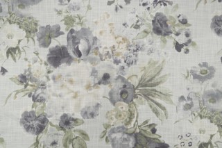 PK Lifestyles Midsummer Day Printed Cotton Drapery Fabric in Vapor 