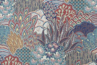 Hamilton Giardino Printed Cotton Drapery Fabric in Sapphire 
