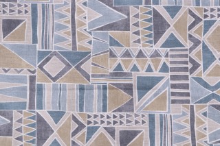 Magnolia Home Xanadu Printed Cotton Drapery Fabric in Tranquil 
