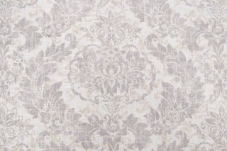 Covington Downton Printed Linen Blend Drapery Fabric in Graphite