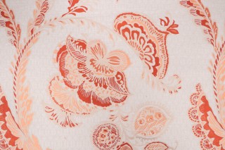 Waltham Tapestry Upholstery Fabric in Coral 