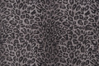 Covington Javan Printed Linen Blend Drapery Fabric in Charcoal 