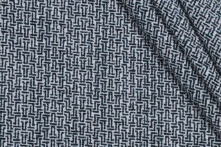 Richloom Dito- Fortress Finish Woven Chenille Upholstery Fabric in Indigo