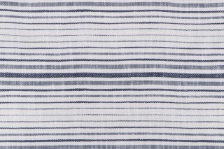 Bachelors Stripe Woven Decorator Fabric in Indigo