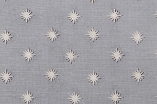 PK Lifestyles Starry Printed Cotton Drapery Fabric in Cream 