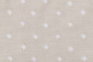 PK Lifestyles Starry Printed Cotton Drapery Fabric in Twine 