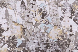 PK Lifestyles Summer Ready Printed Cotton Blend Drapery Fabric in Cloud 