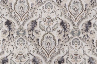 PK Lifestyles Twin Tigers Printed Cotton Drapery Fabric in Hemp 