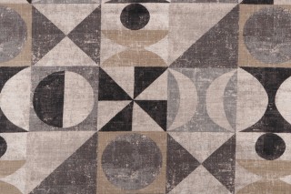 PK Lifestyles Take Form Printed Cotton Blend Drapery Fabric in Domino 