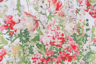 PK Lifestyles Summer Ready Printed Cotton Blend Drapery Fabric in Garden 