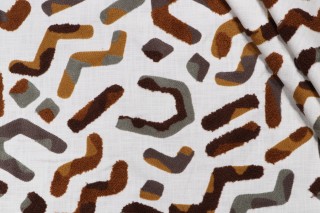PK Lifestyles Studio Tagged Embroidered Cotton Decorator Fabric in Java 