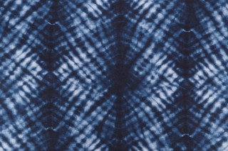 P Kaufmann Loni Printed Cotton Drapery Fabric in Indigo 