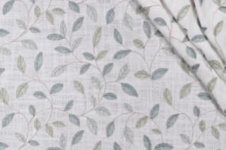 Hilary Farr Ivy Embroidered Drapery Fabric in 224-Silver Sage for Covington 