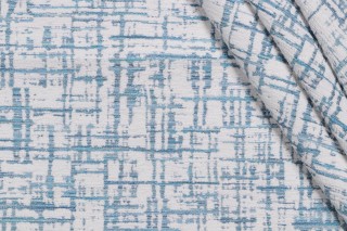 Covington Griddy Woven Chenille Upholstery Fabric in 52-Cabana Blue 