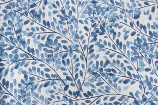 Covington Suneil Printed Linen Blend Drapery Fabric in 50-Bluebell 