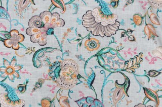 Covington Wedgewood Printed Linen Blend Drapery Fabric in 507-Aquarius 