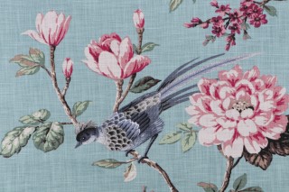 Covington Joybird Printed Cotton Drapery Fabric in 592-Spa 