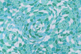 Covington Composition Printed Cotton Drapery Fabric in 24-Seaglass 