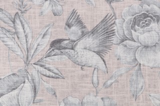 Covington Colibri Printed Linen Blend Drapery Fabric in 7-Blush 
